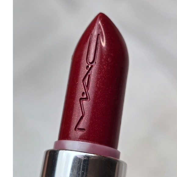 MAC Other - MAC Lustreglass Lipstick 545 Glossed and Found Sheer Shine Red Shimmer W1